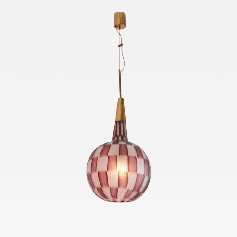 Tea Morosati Tea Morosati pendant light by Stilnovo with Barovier Toso glass Italy 1964