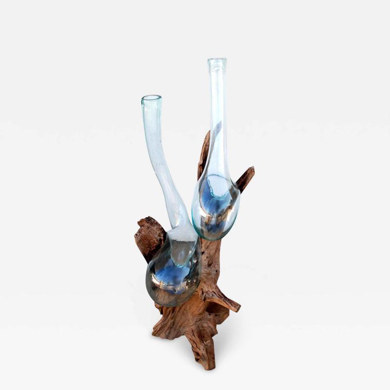 Teak Root Vase Sculpture