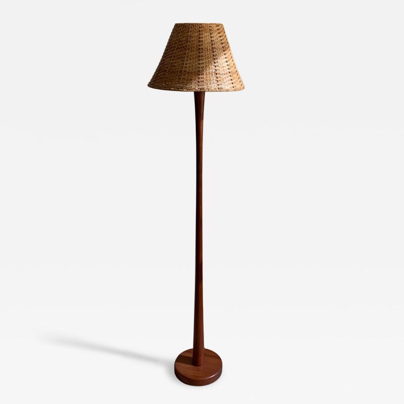 Teak floor lamp