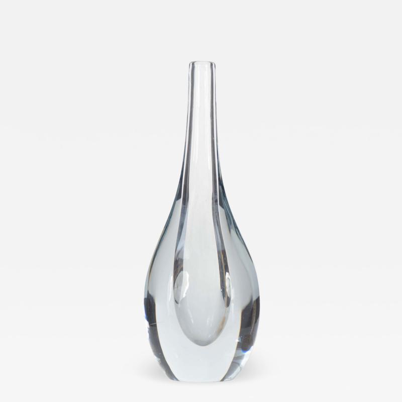 Teardrop Shaped Art Glass Vase