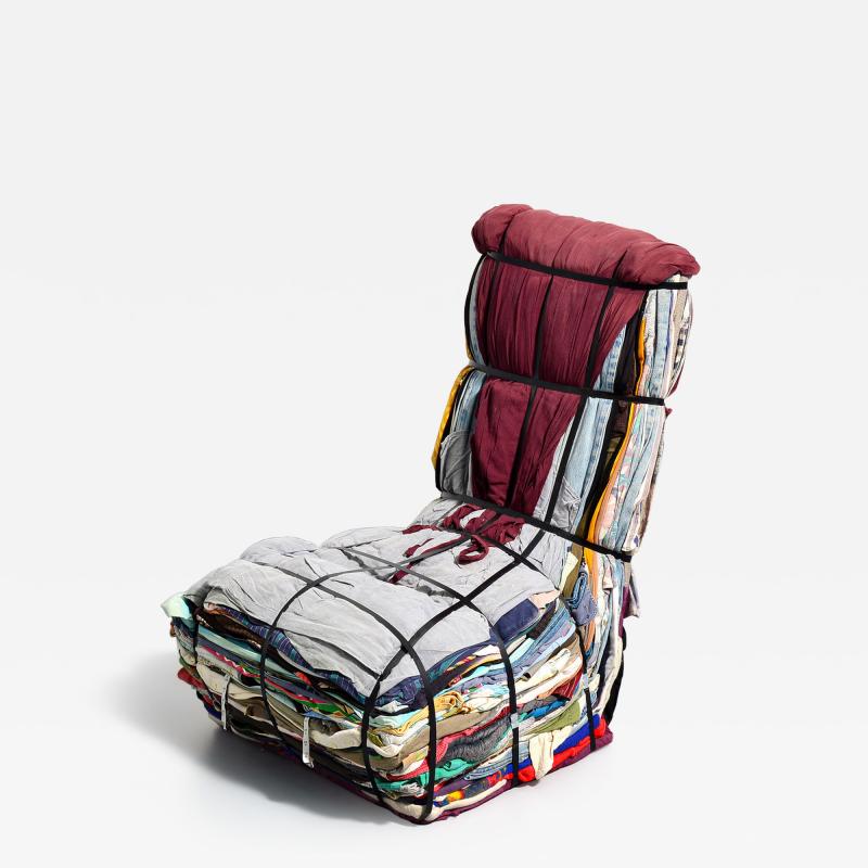 Tejo Remy Tejo Remy Rag Chair Maroon Blue