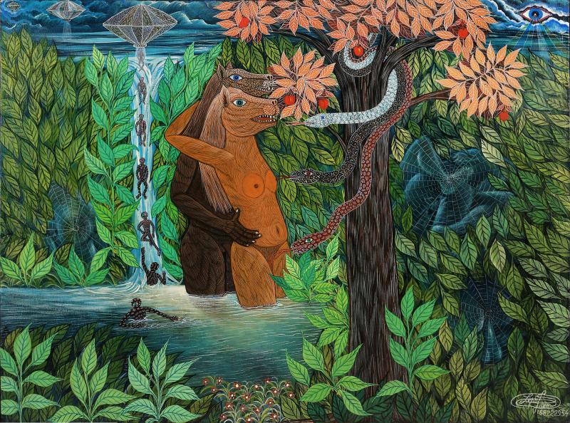 Temptation at Tree of Life with Spaceships of Cyclop Aliens to Garden of Eden