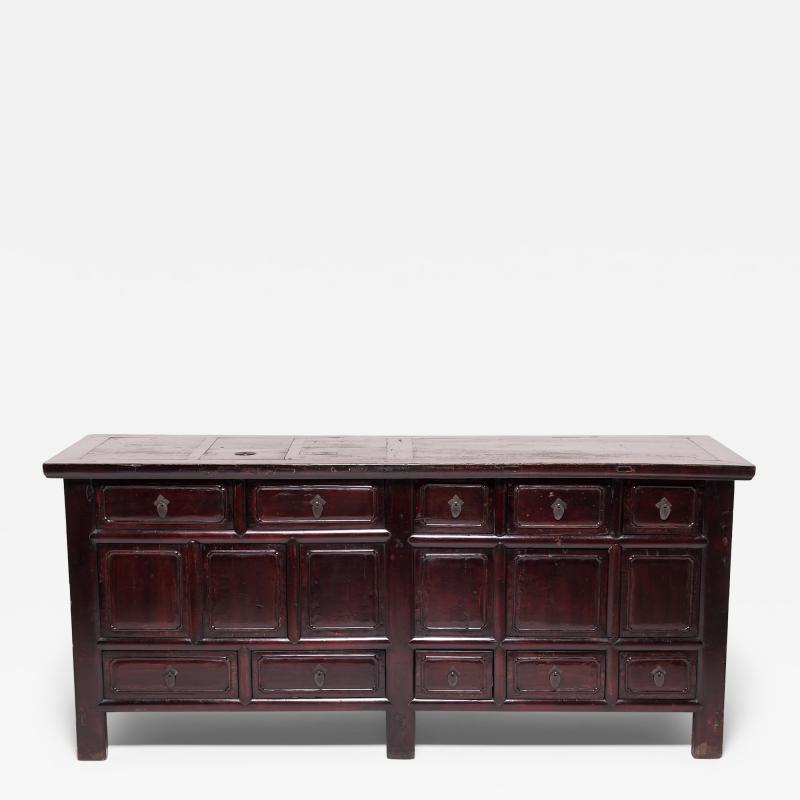 Ten Drawer Paneled Sideboard