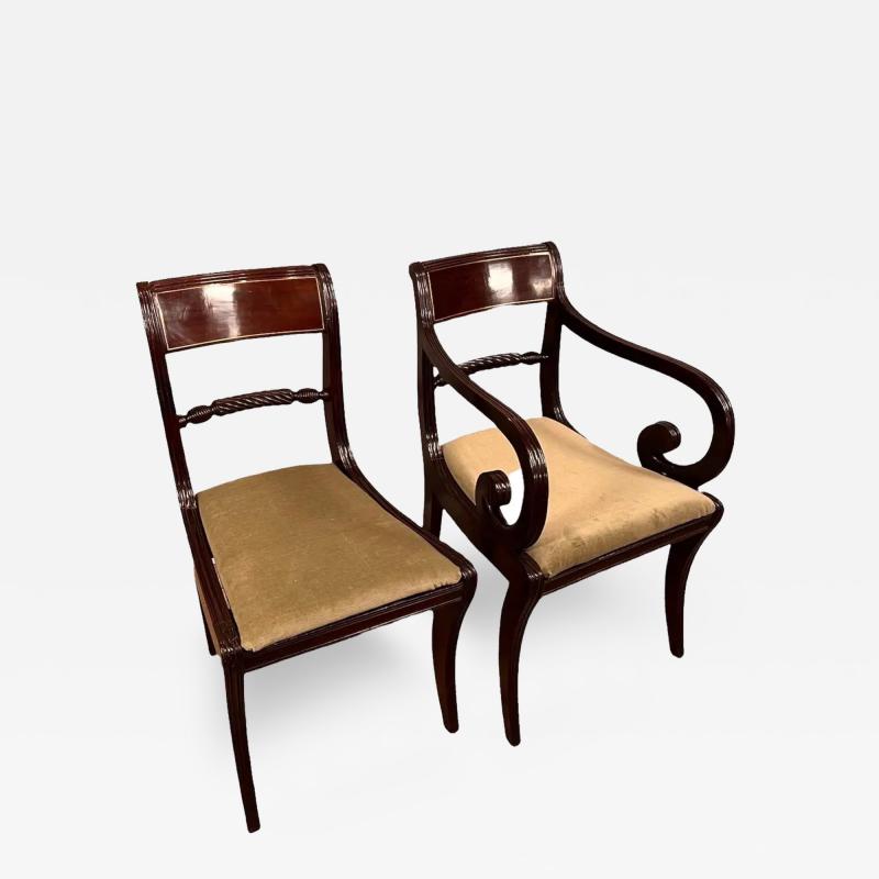 Ten Regency Mahogany Dining Chairs C 1820