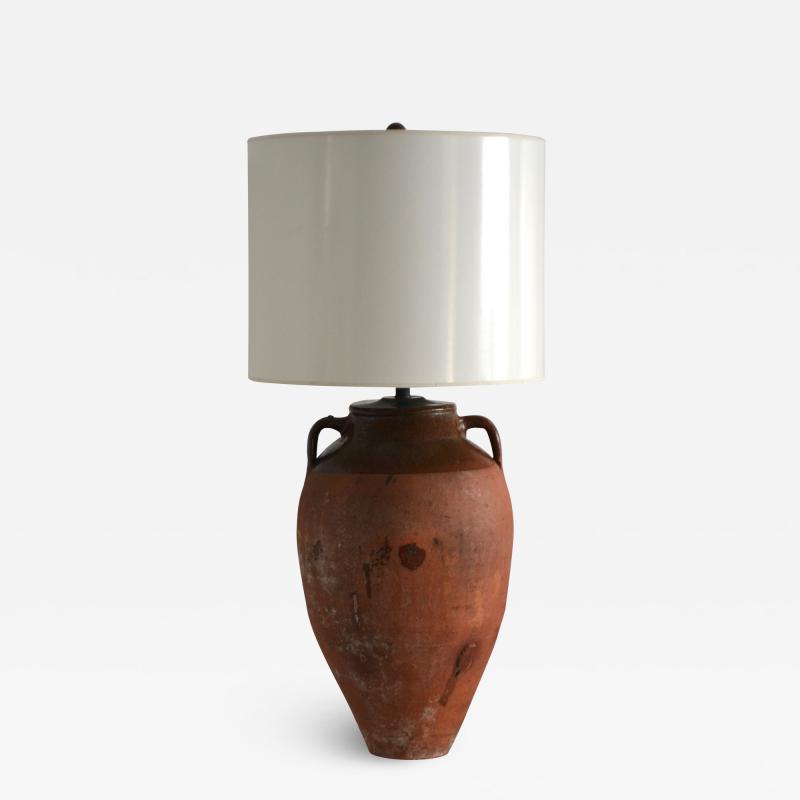 Terracotta Jar Form Table Lamp
