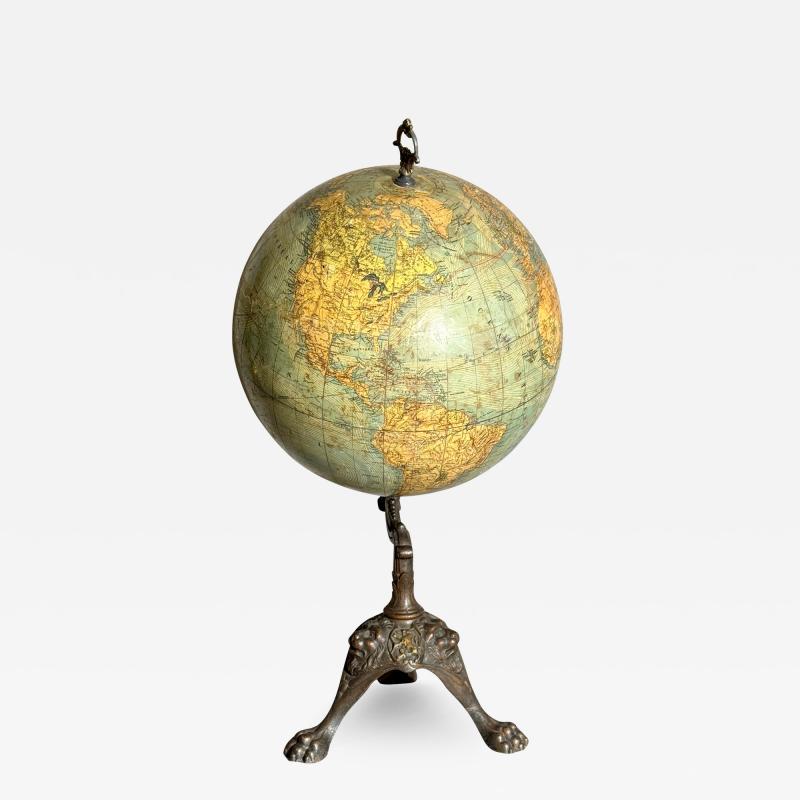 Terrestrial globe Merzbach Falk Belgium circa 1880