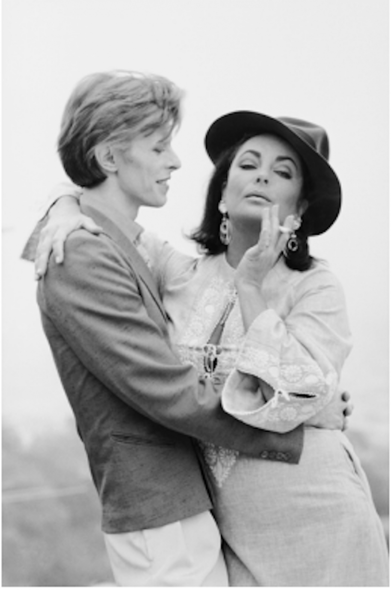 Terry O Neill David Bowie with Elizabeth Taylor view 2