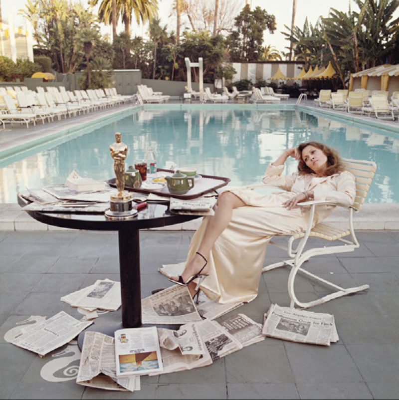 Terry O Neill Faye Dunaway at the Pool