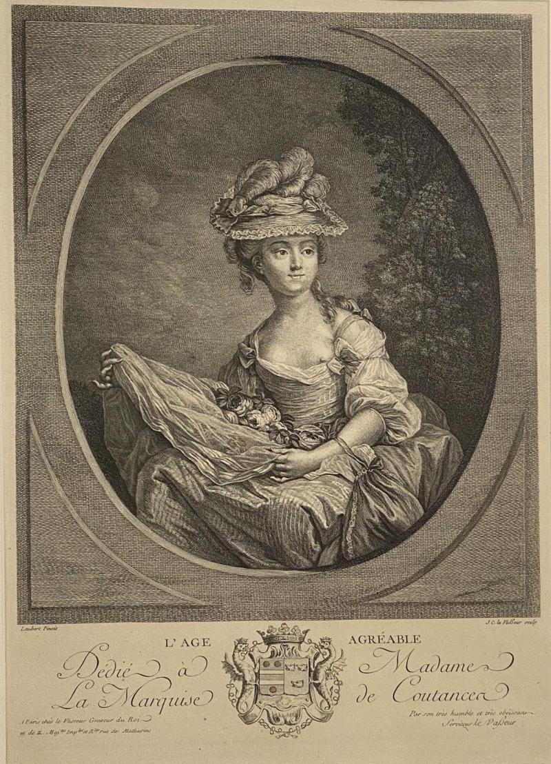 The Age Agreable engraving France Circa 1770