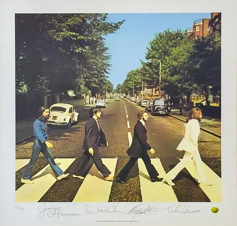 The Beatles Abbey Road Limited Edition Lithograph Plate Signed