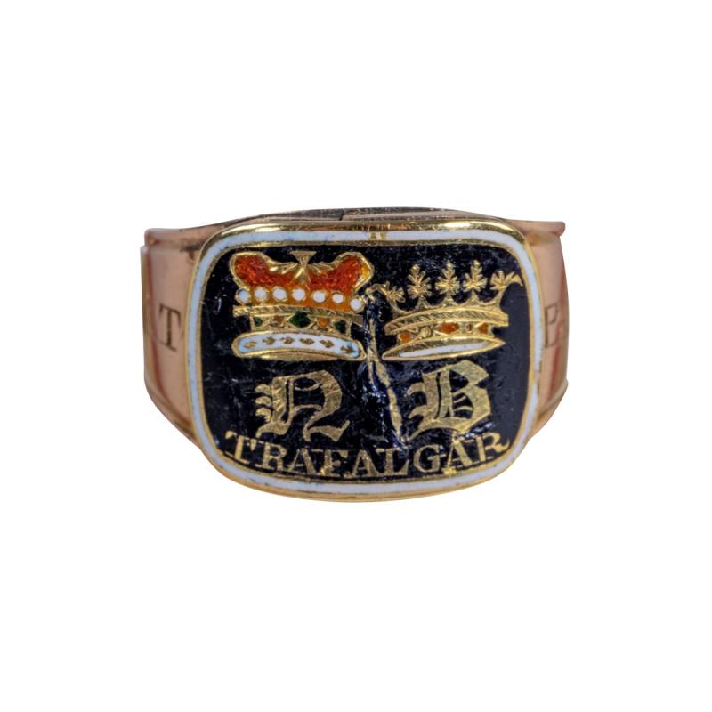 The Enamel Gold Nelson Memorial Ring Made For His Aunt Mrs Thomasine Goulty