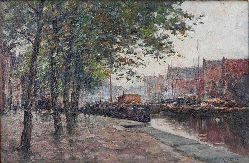 The Peniches Along The Canal Prosper De Wit 1860 1947 