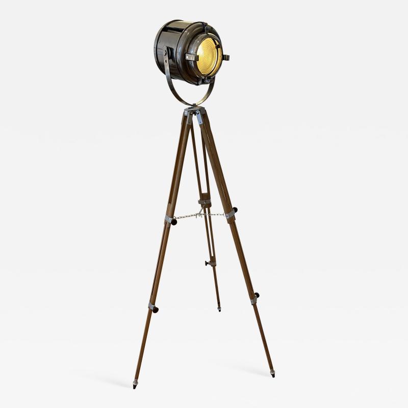 Theater Spotlight manufactured by Furse on Vintage Tripod UK 1950s