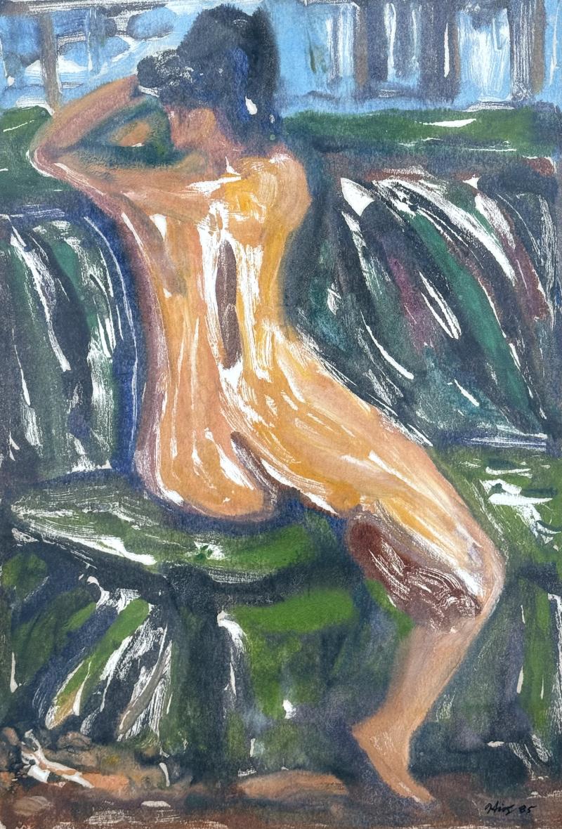 Theo Hios Seated Female Nude 