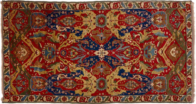 Theodor Thuduc Large Romanian knotted carpet attributed to Tuduc