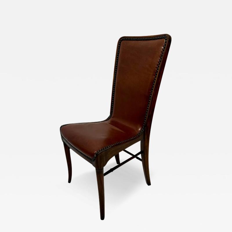 Theodore Alexander Art Deco Theodore Alexander Leather Sling Dining Chair