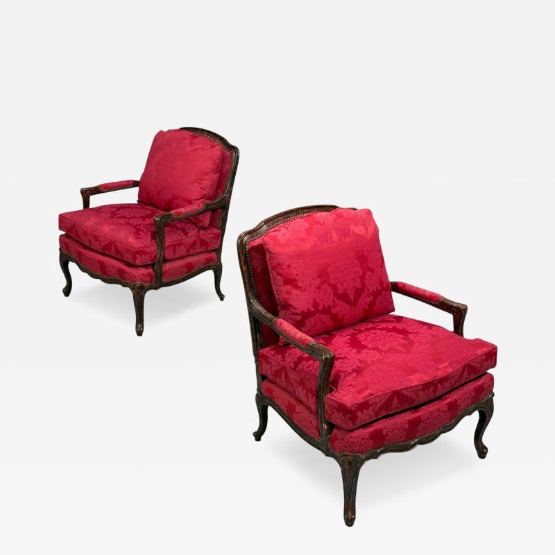 Theodore Alexander Pair of Tortoise Shell Lounge Chairs Marquis by Theodore Alexander Fauteuils
