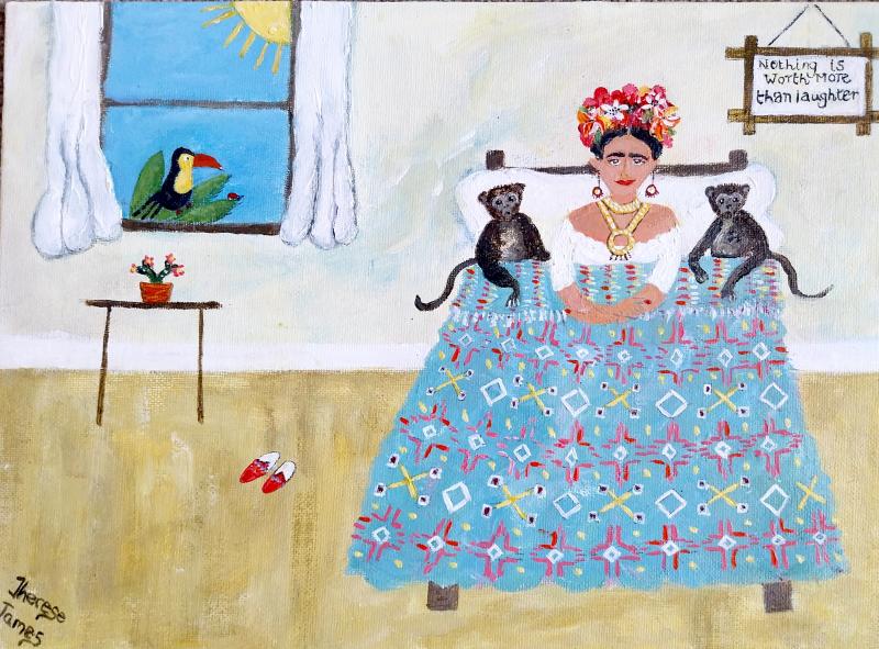 Therese James Companions in a Quilt Frida Kahlo