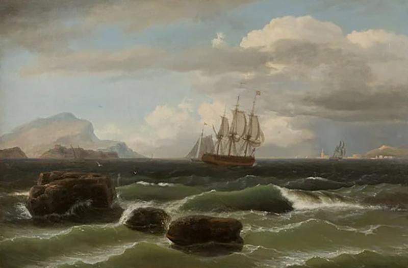 Thomas Birch SAILING OFF THE COAST BY THOMAS BIRCH