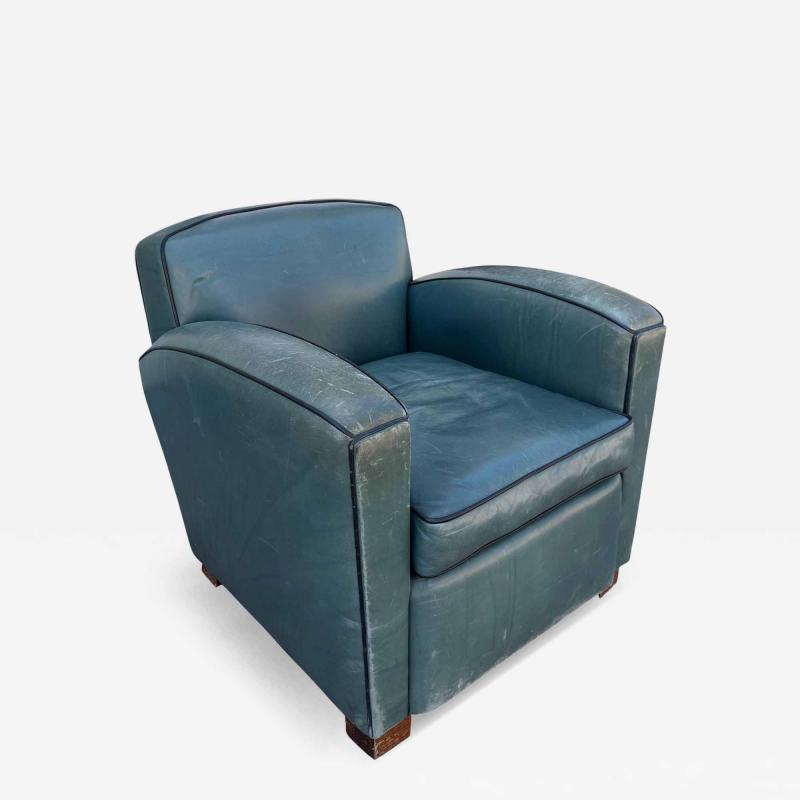Thomas Callaway Thomas Callaway Art Deco Leather Club Chair 1 of 2