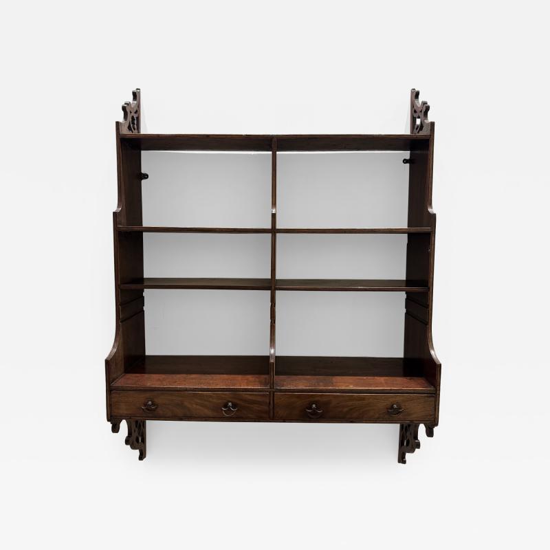 Thomas Chippendale A set of George III Period Mahogany hanging shelfs of large scale