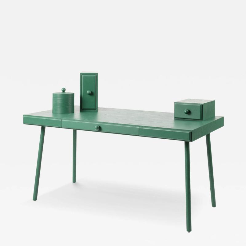 Thomas Dariel French Contemporary Colorful Ash Desk 