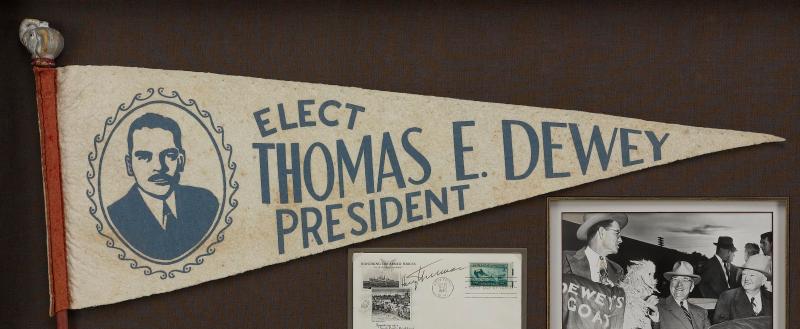 Thomas Dewey & Harry Truman 1948 Presidential Election Campaign Collage