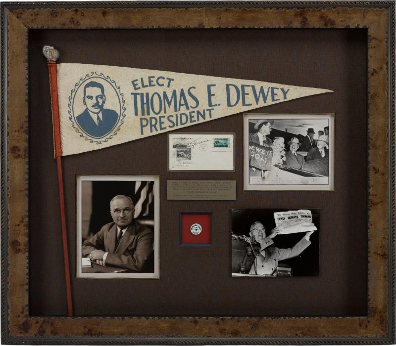 Thomas Dewey Harry Truman 1948 Presidential Election Campaign Collage