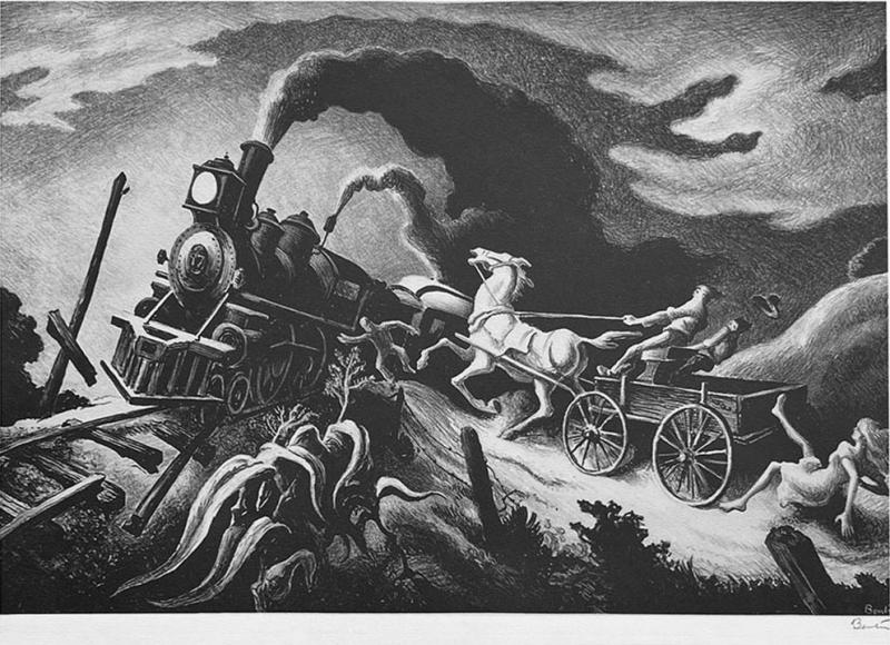 Thomas Hart Benton Thomas Hart Benton Wreck of the Ol 97 Lithograph