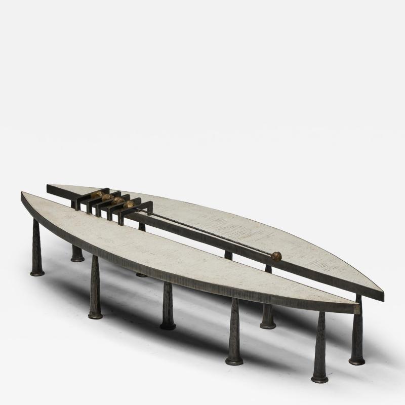 Thomas Serruys Thomas Serruys Steel and Stone Brutalist Coffee Table Belgium 2019
