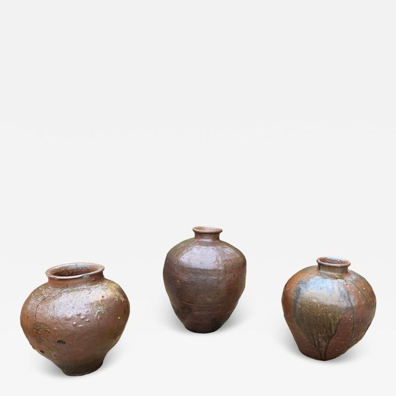 Three Antique Japanese Storage Jars