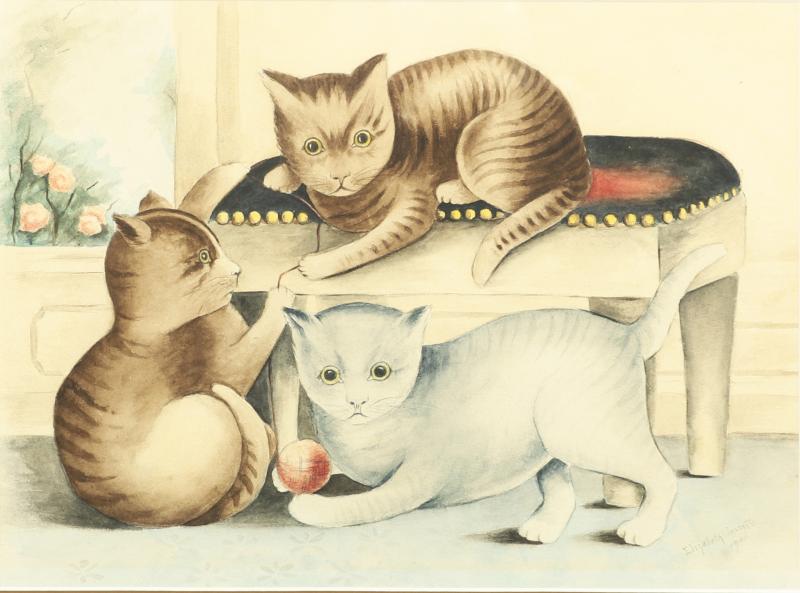 Three Kittens Playing