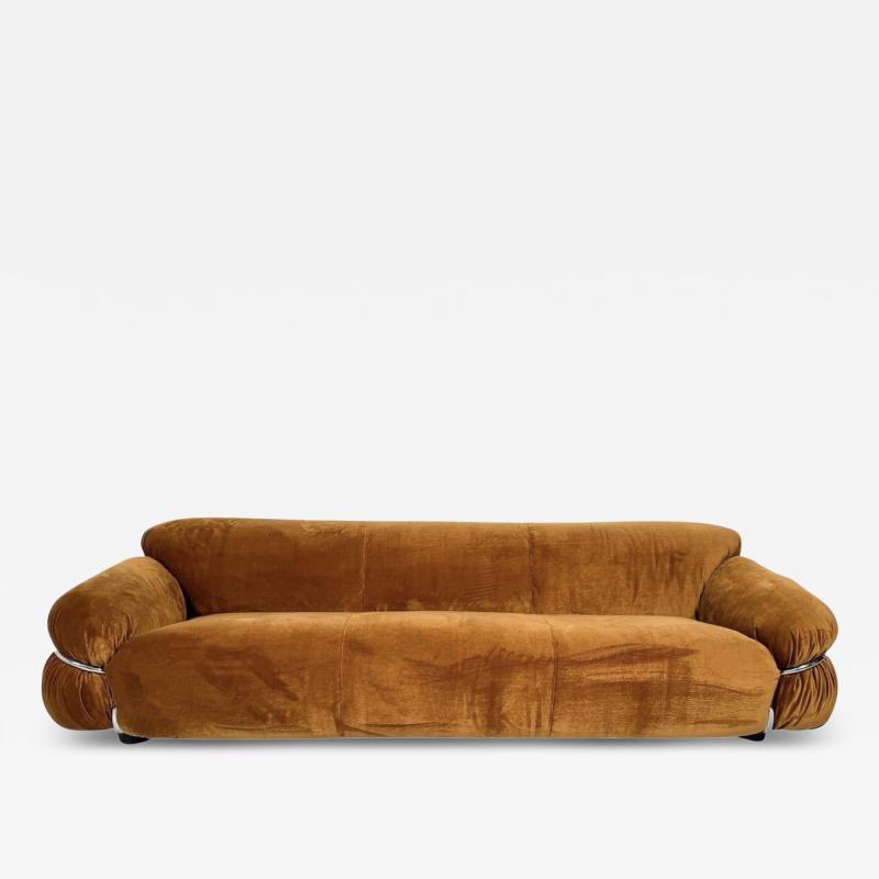 Three Seater Sesann Sofa by Gianfranco Frattini for Cassina Italy 1970s