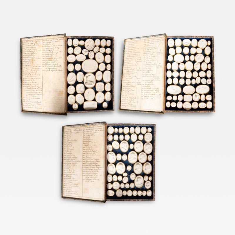 Three Volume Set Of Grand Tour Intaglios From Francesco Carnesecchi