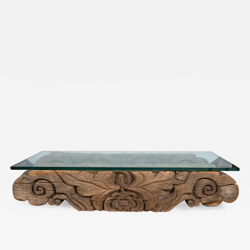 Tibetan Hand Carved Architectural Element Table