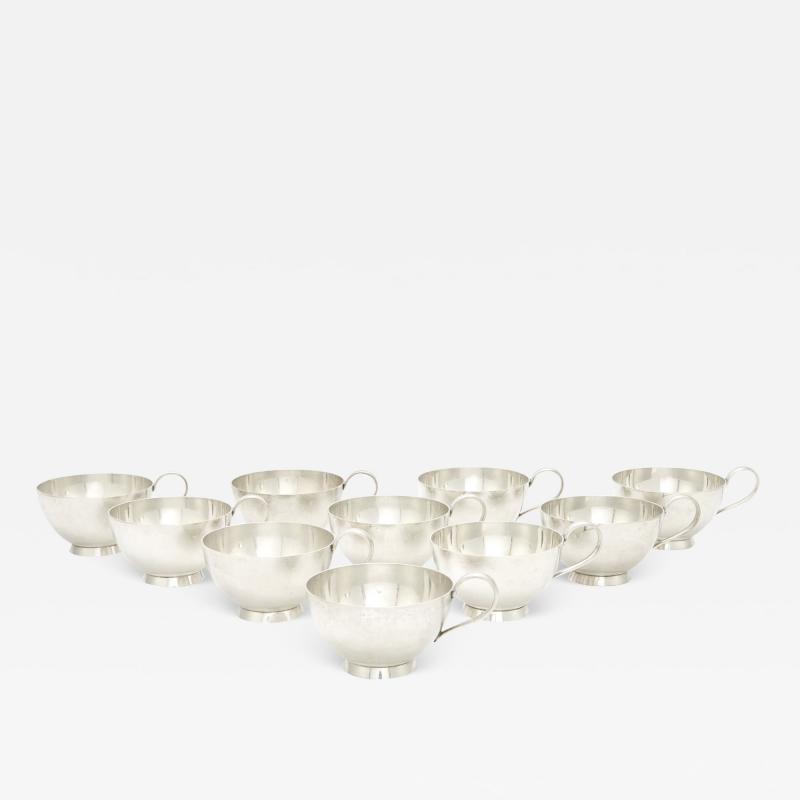 Tiffany Sterling Silver Barware Tableware Punch Cup Service For Ten People