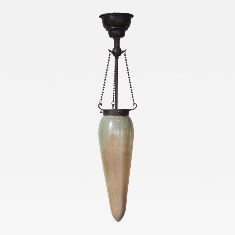 Tiffany Studios Early Blown Glass Pendant Lamp