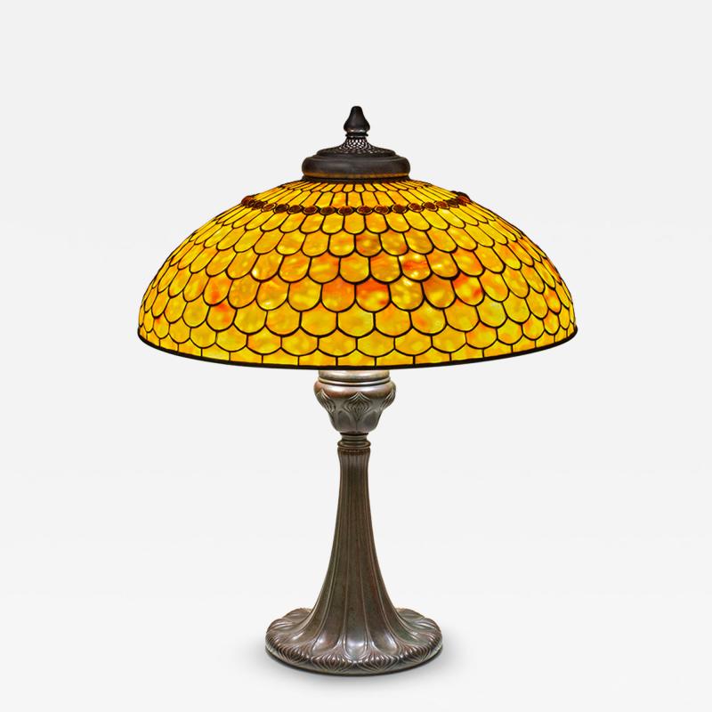 Tiffany Studios Jeweled Fish Scale Table Lamp