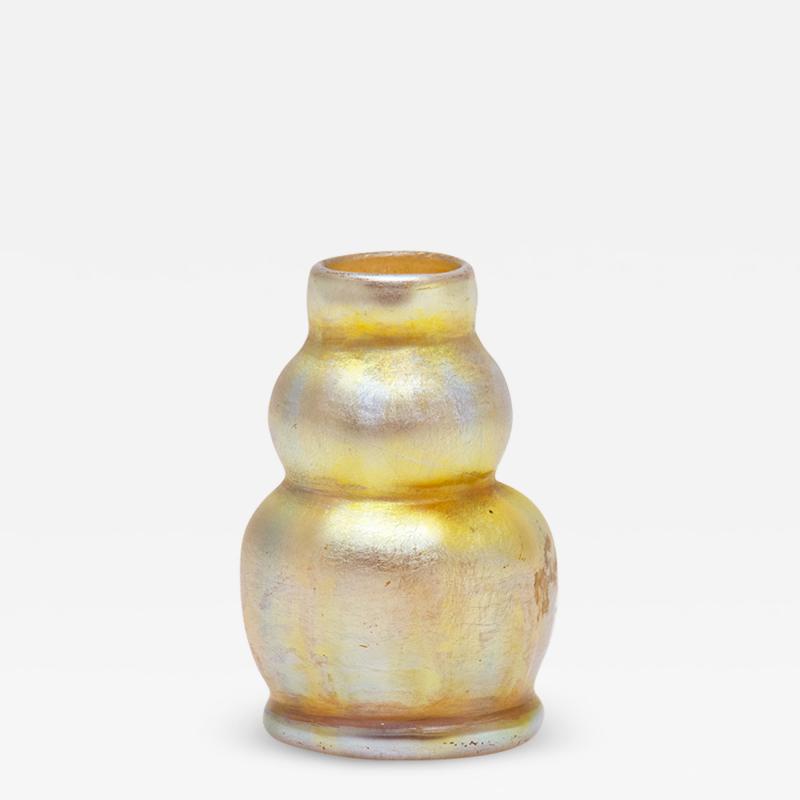 Tiffany Studios Miniature Gold Iridescent Vase