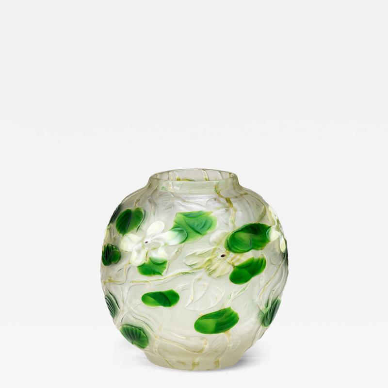 Tiffany Studios Rare Rock Crystal Cameo Vase