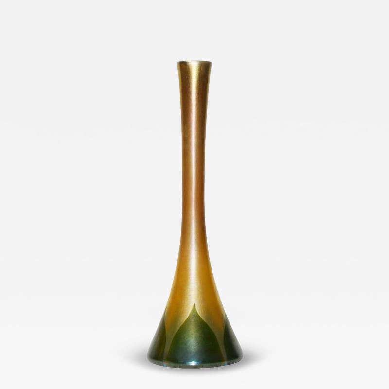 Tiffany Studios Tiffany Studios Gold Favrile Glass Foliate Vase