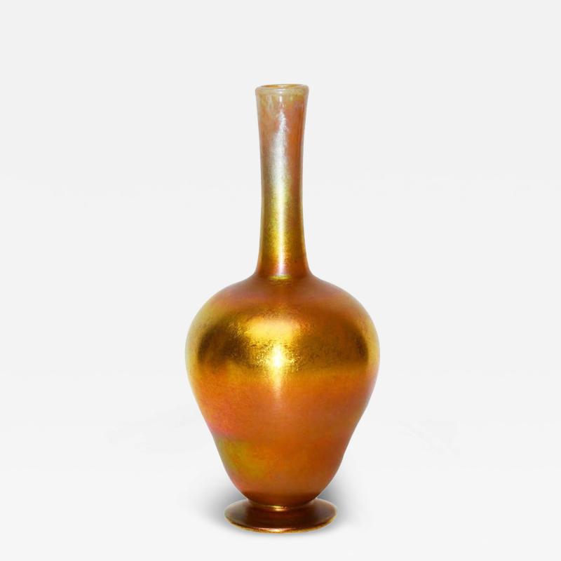 Tiffany Studios Tiffany Studios Gold Favrile Glass Vase