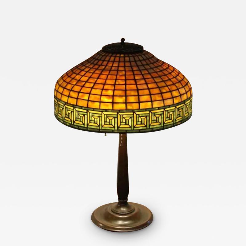 Tiffany Studios Tiffany Studios Greek Key Table Lamp