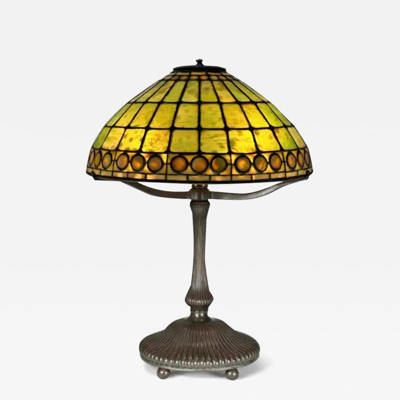 Tiffany Studios Tiffany Studios Jeweled Colonial Table Lamp