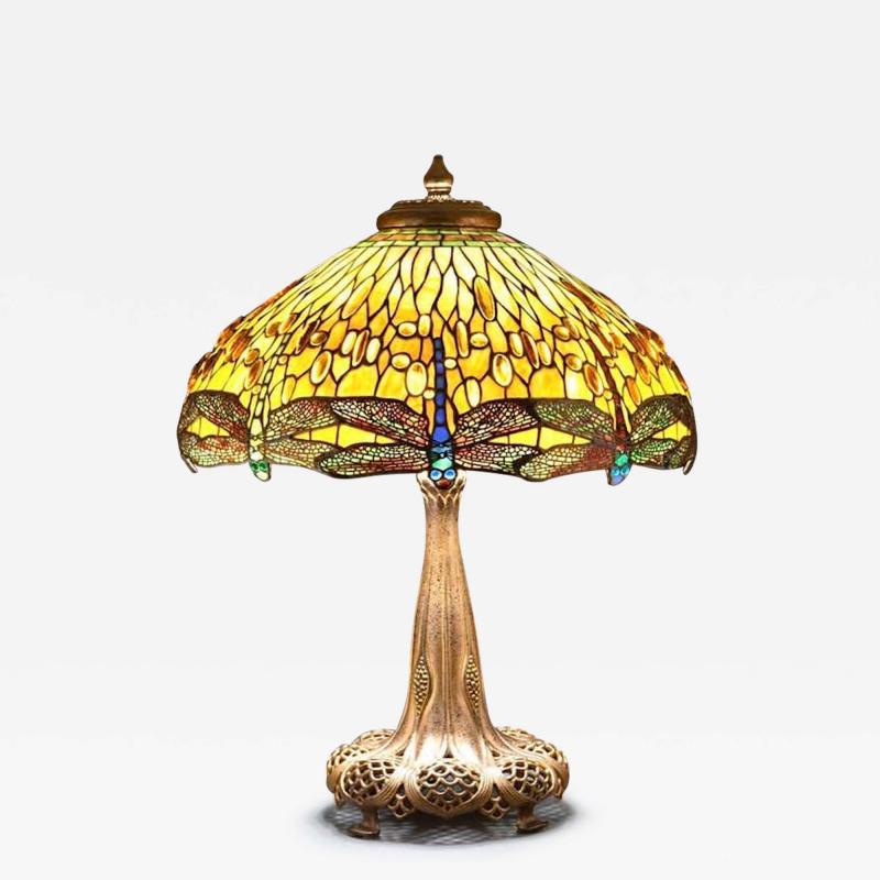 Tiffany Studios Tiffany Studios Jeweled Drophead Dragonfly Table Lamp