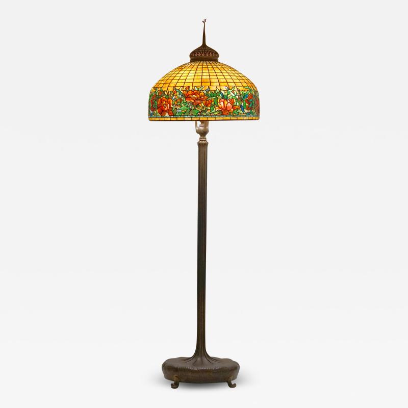 Tiffany Studios Tiffany Studios Peony Border Senior Floor Lamp