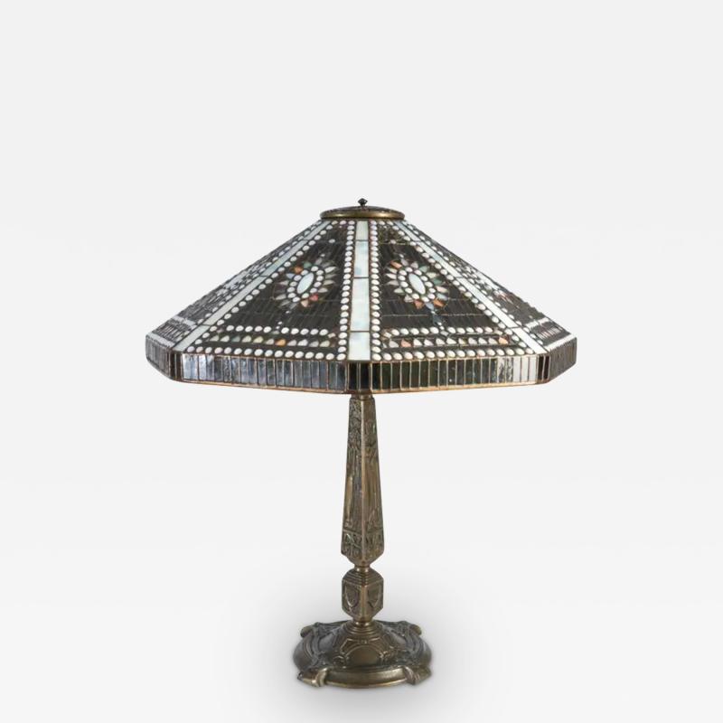 Tiffany Studios Tiffany Studios Rare Empire Jewel Table Lamp