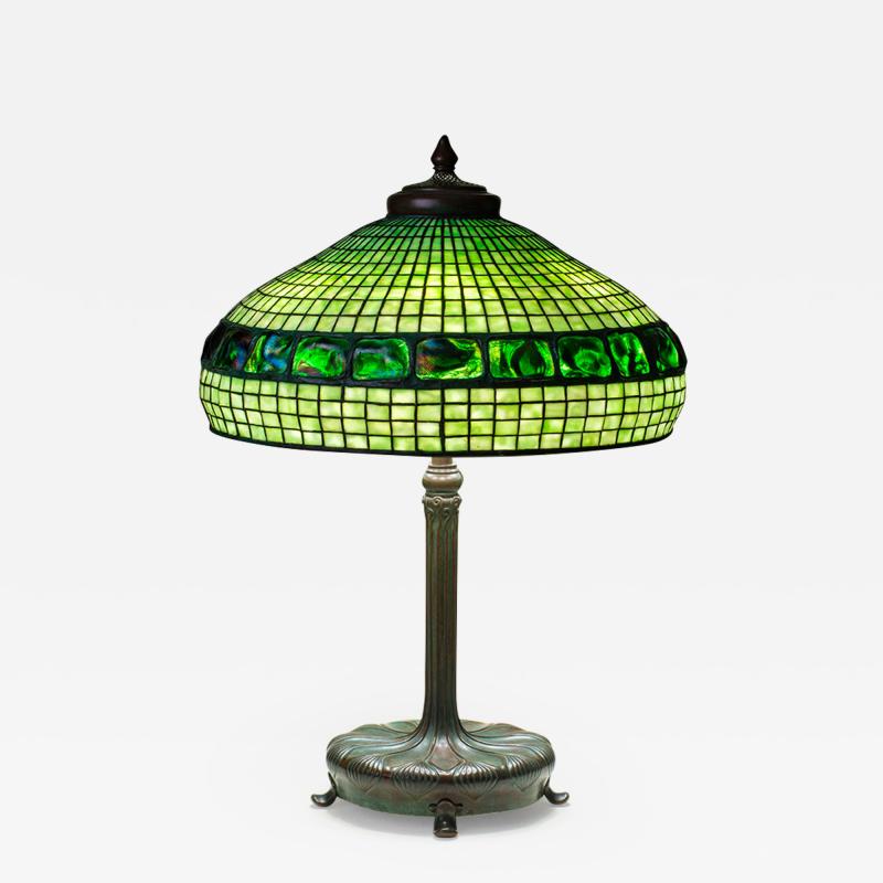 Tiffany Studios Turtle Back Border Table Lamp