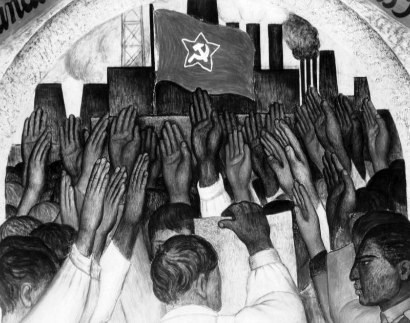 Tina Modotti Diego Rivera Mural detail of The Protest 