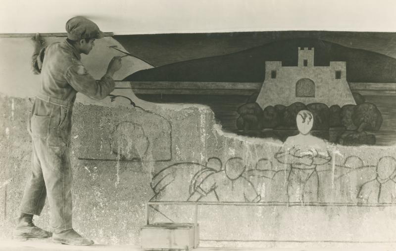 Tina Modotti Pacheco Painting a Mural PP 635 1927